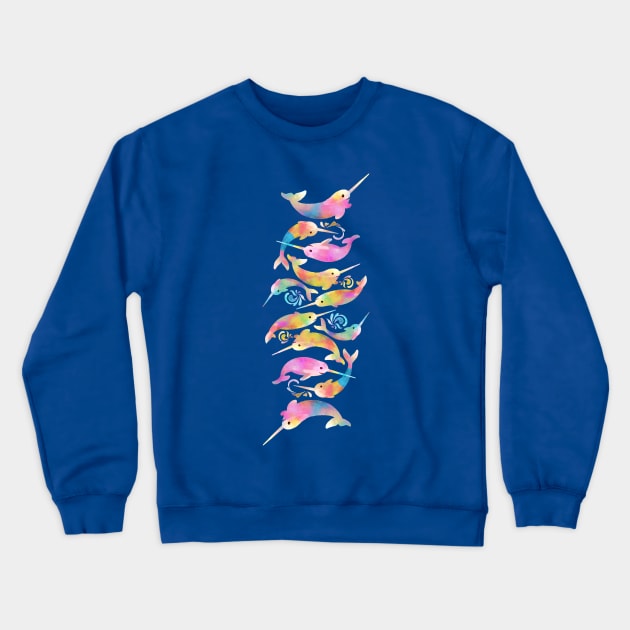 Rainbow Narwhals Crewneck Sweatshirt by PerrinLeFeuvre